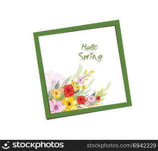 Bright spring banners design. Frame background