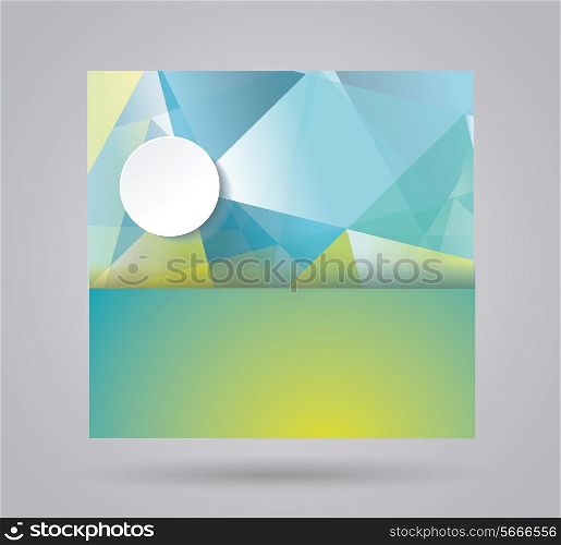 Bright summer card with abstract geometric background for use in design. Vector