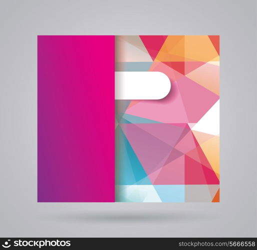 Bright summer card with abstract geometric background for use in design. Vector