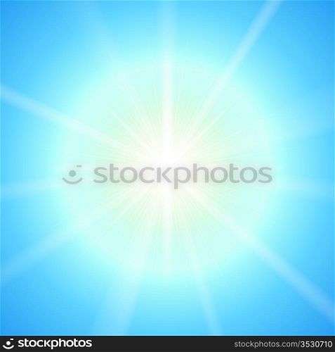 Bright sun vector template.