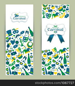 Bright vector carnival banners and sign Welcome to Carnival. Bright vector carnival banners