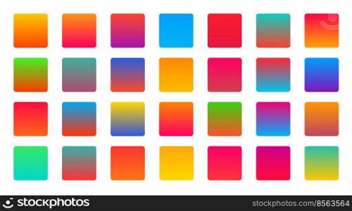 bright vibrant colorful set of gradients background