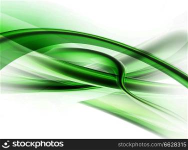 Bright white and green vector modern futuristic background with abstract waves