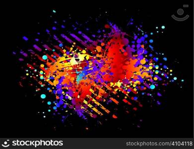 Brightly colored rainbow abstract background with grunge effect