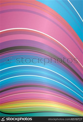 Brightly colored rainbow background with stripes and wave effect. abstract rainbow ridge