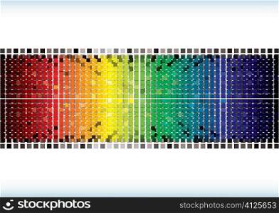 Brightly coloured abstract rainbow background with room for text