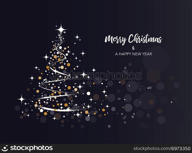 Brightness christmas tree background. Merry Christmas Vector Illustration