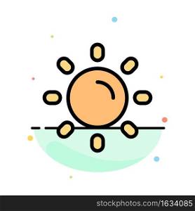 Brightness, Light, Sun, Shine Abstract Flat Color Icon Template