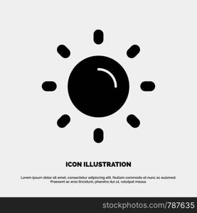 Brightness, Light, Sun, Shine solid Glyph Icon vector