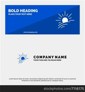 Brightness, Light, Sun, Spring SOlid Icon Website Banner and Business Logo Template