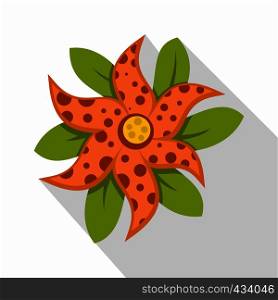 Brindle flower icon. Flat illustration of brindle flower vector icon for web on white background. Brindle flower icon, flat style