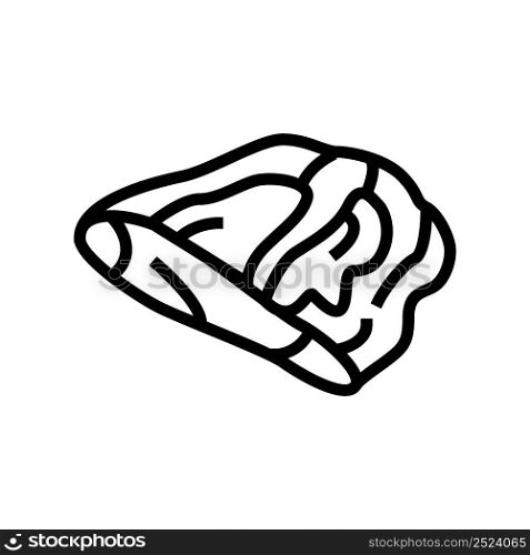 brisket beef meat line icon vector. brisket beef meat sign. isolated contour symbol black illustration. brisket beef meat line icon vector illustration