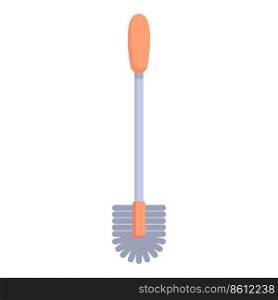 Bristle toilet brush icon cartoon vector. Bowl clean. Cleaning bathroom. Bristle toilet brush icon cartoon vector. Bowl clean