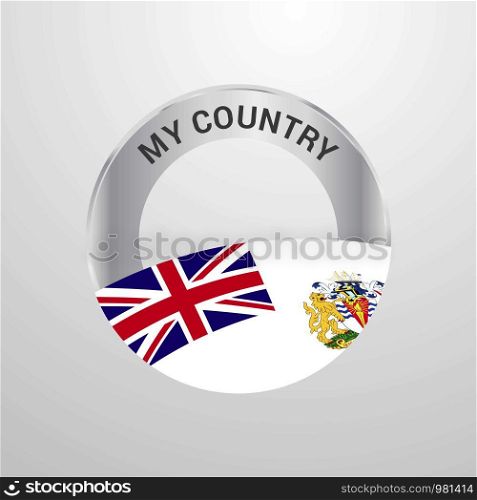 British antarctic Territory My Country Flag badge