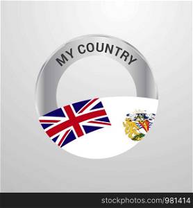 British antarctic Territory My Country Flag badge