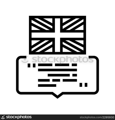 british english line icon vector. british english sign. isolated contour symbol black illustration. british english line icon vector illustration