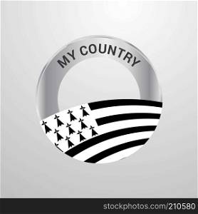 Brittany My Country Flag badge