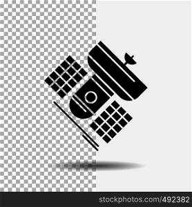 Broadcast, broadcasting, communication, satellite, telecommunication Glyph Icon on Transparent Background. Black Icon. Vector EPS10 Abstract Template background