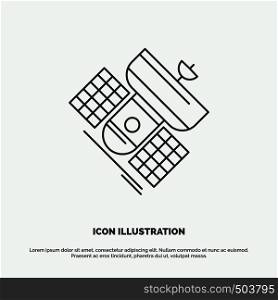 Broadcast, broadcasting, communication, satellite, telecommunication Icon. Line vector gray symbol for UI and UX, website or mobile application. Vector EPS10 Abstract Template background