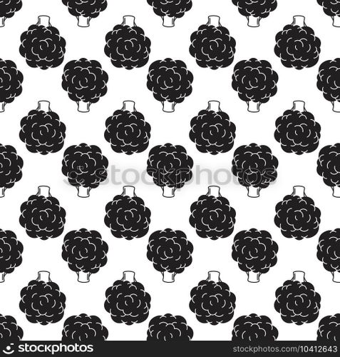 Broccoli pattern seamless background texture repeat wallpaper geometric vector. Broccoli pattern seamless vector