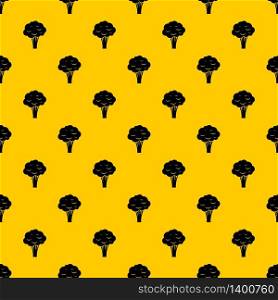 Broccoli pattern seamless vector repeat geometric yellow for any design. Broccoli pattern vector