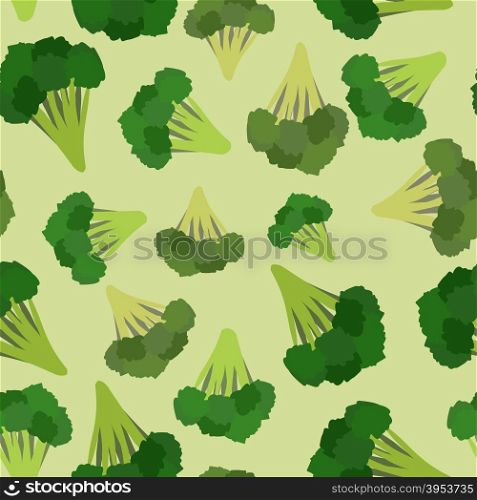 Broccoli seamless pattern. Green broccoli von vector vegetable&#xA;