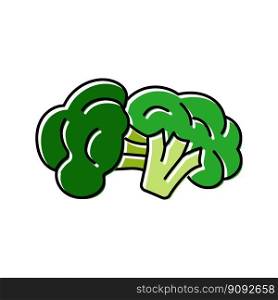 broccoli vitamin color icon vector. broccoli vitamin sign. isolated symbol illustration. broccoli vitamin color icon vector illustration