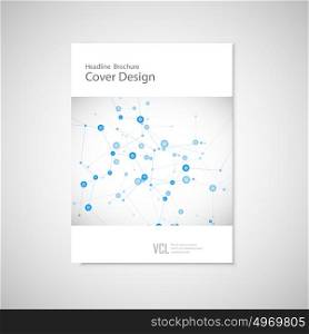 Brochure cover template for connect, network, healthcare, science