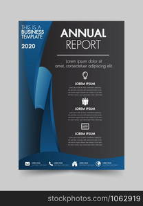 Brochure design flyer template blue color geometric shapes design layout, annual report, magazine, poster, corporate report, banner, website.