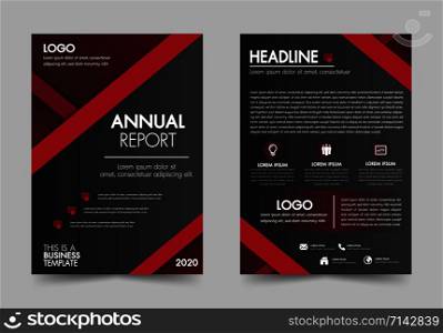 Brochure design flyer template red color geometric shapes design layout, annual report, magazine, poster, corporate report, banner, website.