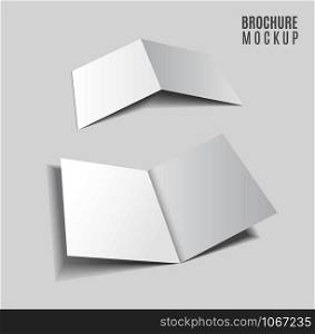 Brochure design isolated on grey