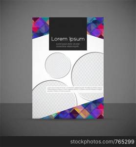 Brochure design with abstract pattern background