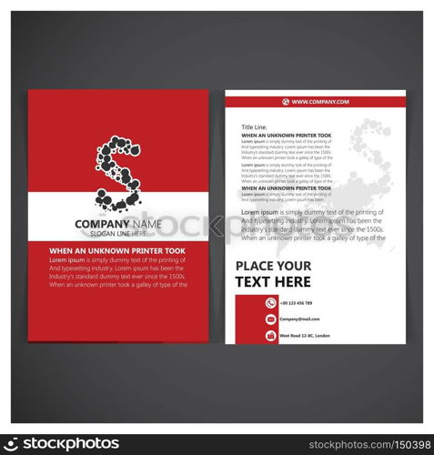 Brochure design with typography and elegent design vector