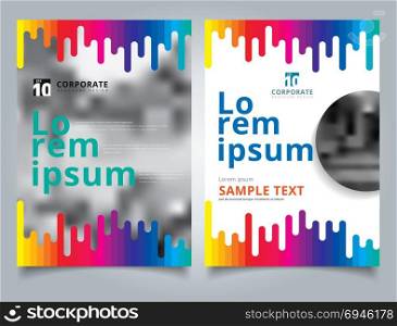Brochure geometric layout design template, Annual report, Leaflet, Advertising, poster, Magazine, Business for background, Empty copy space, colorful tone vector illustration artwork A4 size.
