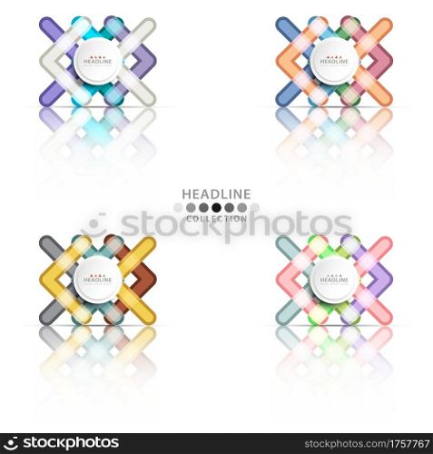 Brochure header colorful layout background template design collection. Brochure header layout template