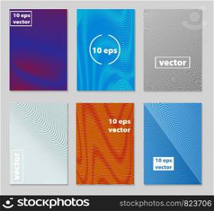 Brochure template. Geometric halftone gradients. Eps10 vector