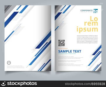 Brochure Template technology geometric blue color shiny motion diagonally background. Business book cover design. Annual report, Magazine, Poster, Corporate Presentation, Portfolio, Flyer, Banner, Website.