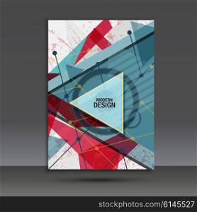 Brochure template with abstract geometric design. Brochure template with abstract geometric design.