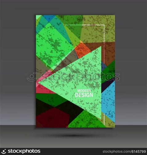 Brochure template with abstract geometric design. Brochure template with abstract geometric design.