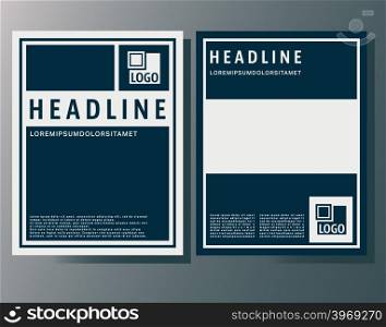 Brochures design template. Cover brochure, flyer, business card layout. Abstract presentation book cover template. Vector illustration