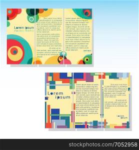 Brochures6. Set of abstract brochure template. Vector design.