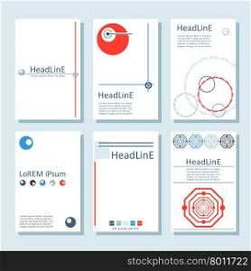 Brochures7. Set of abstract brochure template. Vector design.