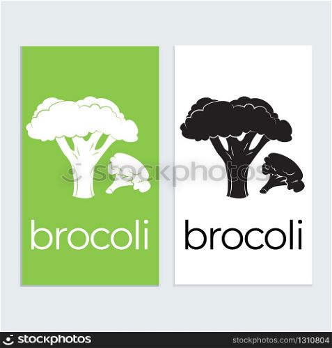 Brocoli icon sign logo tamplat. for menu, label, logo. Simple flat restaurant, vegetarian, nutrition food sign, consept for kitchen and cooking, grocery store. Isolated, Vector. Black and White. Brocoli icon logo sign tamplat. Brocoli silhouette in black and white