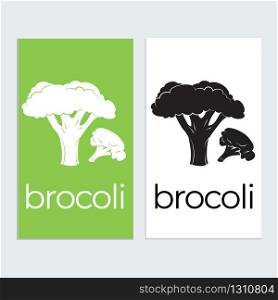 Brocoli icon sign logo tamplat. for menu, label, logo. Simple flat restaurant, vegetarian, nutrition food sign, consept for kitchen and cooking, grocery store. Isolated, Vector. Black and White. Brocoli icon logo sign tamplat. Brocoli silhouette in black and white