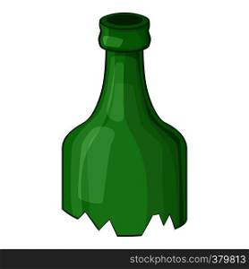 Broken bottle icon. Cartoon illustration of broken bottle vector icon for web. Broken bottle icon, cartoon style