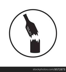 Broken Bottle icon vector illustration design