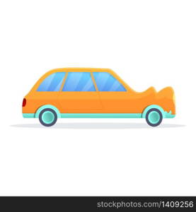 Broken car icon. Cartoon of broken car vector icon for web design isolated on white background. Broken car icon, cartoon style