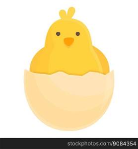 Broken egg icon cartoon vector. Chicken baby. Funny shell. Broken egg icon cartoon vector. Chicken baby