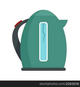 Broken electric kettle icon. Flat illustration of broken electric kettle vector icon isolated on white background. Broken electric kettle icon flat isolated vector