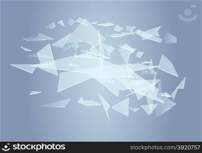 broken glass. abstract background with pice of glass